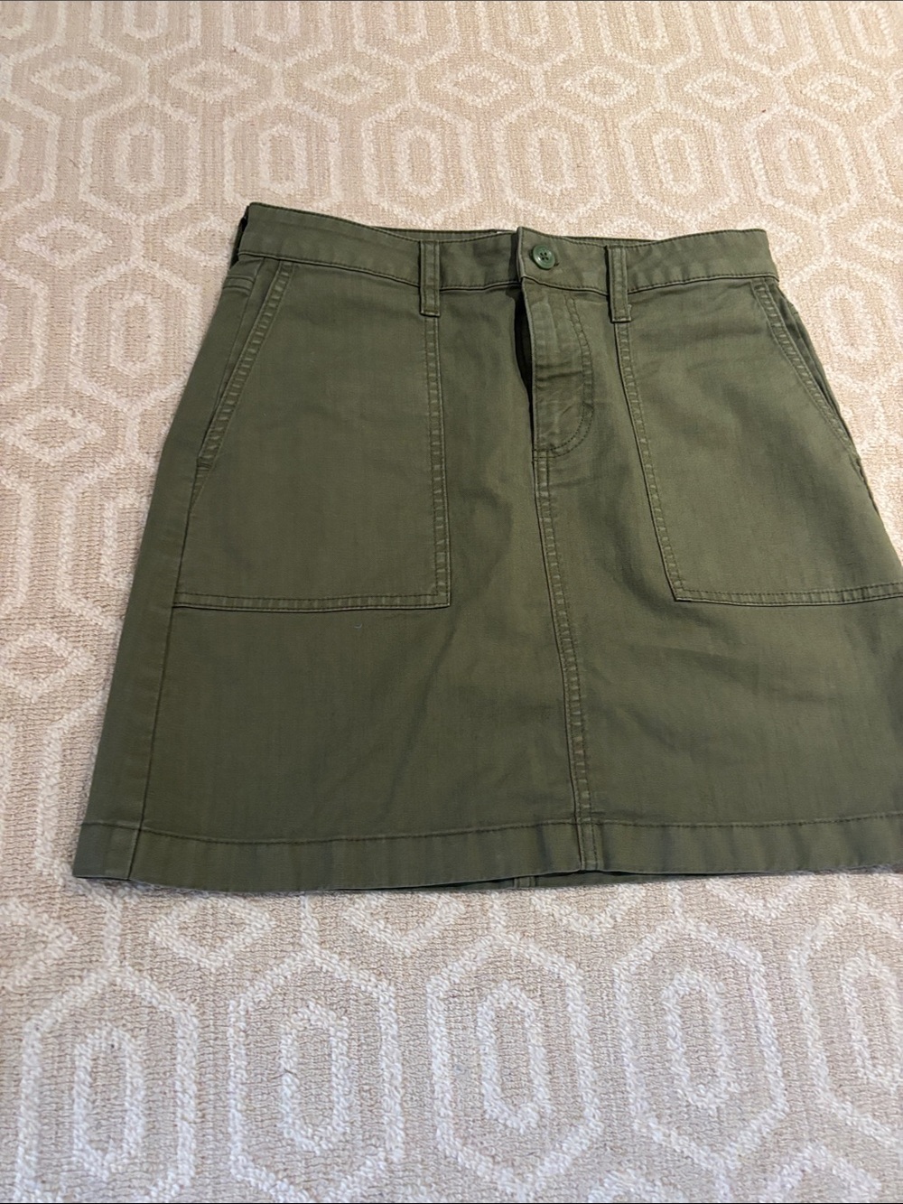 J. Crew Olive Utility Mini Skirt